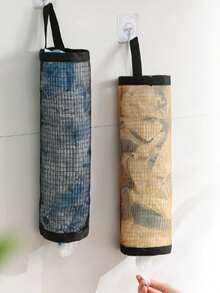 1 pieza Dispensador de bolsas de plástico, adecuado para el hogar, la cocina, fiestas de playa de verano, alimentos, camping, decoración de habitaciones, accesorios de cocina, almacenamiento montado en la pared - Múltiples estilos - Ver 3