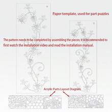 1 pièce Sticker mural de miroir acrylique floral, nécessite une installation soigneuse, il est recommandé de regarder la vidéo d'installation au préalable. Dos adhésif importé, pas de perçage nécessaire, emballage en carton rigide. Convient pour la salle de bain, le salon, le hall d'entrée, la décoration murale de la maison, décoration murale créative pour la Saint-Valentin, sticker mural, etc. - fleur - Voir 8