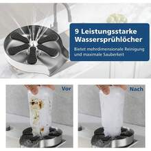 Einbau-Glasspüler Aus Edelstahl in Pistolengrau – Automatischer Becher- Und Flaschenreiniger Für Die Küchenspüle, Ideal Für Gläser Und Tassen, Schnelle Und Hygienische Spülung, Passend Für Küche, Bar Und Hausbar, Perfekt Für Bierliebhaber, Barkeeper, Familien Mit Kleinkindern Und Alle, Die Sauberes Trinkgeschirr in Sekunden Wünschen. - A - Übersicht 5