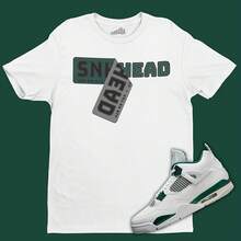 Camiseta con adhesivo de Sneakerhead a juego Air s4 verde oxidado - forma - Ver 1