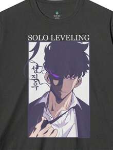 Camiseta casual de cuello redondo y manga corta para niños y niñas Sung Jinwoo - Solo Leveling Camiseta clásica de anime unisex Ropa de Navidad para niños, ropa para jóvenes niñas y niños Y2k Camiseta Verano Camisa De - Negro - Ver 6