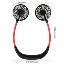 1 pieza Ventilador de cuello recargable por USB, rotación de 360°, adecuado para oficina, viajes, fitness, transporte, al aire libre y otros escenarios, 3 velocidades de viento ajustables - Multicolor - Ver 15