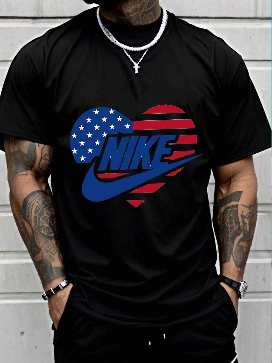 Men T-Shirts - 黑色 - 查看 1