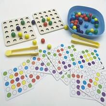 Wooden Bead Clip Toy, Educational Numerical Battle Game, Developmental Toy For Two Players - Multicolor - View 6
