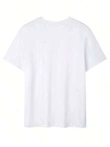 Soft 100% Cotton T-Shirt, Short Sleeve T-Shirt With Letter Print, Casual Slim Fit For Men, Breathable Cotton T-Shirt, Goes With Everything, Great. - 白色 - 查看 4