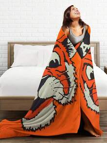 Auburn Merch Tigers Throw Blanket Warm Blankets Breathable Air Conditioner Blanket For Car Classic Outdoor Blankets For Picnic For All Season - màu đen - Xem 4