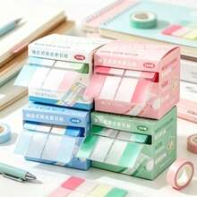 120pcs/Box Glitter Macaron Color Memo Notes, Suitable For Office And Teaching Planning Reminder Stickers - one-size - View 10