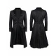 Long Jacquard Coat - Black