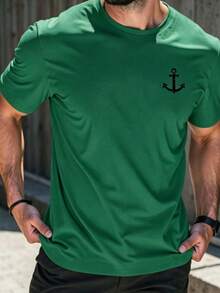Playera de mujer, estilo Y2K, a la moda, novedad 2026, linda y casual.Camiseta de manga corta con cuello redondo y diseño sencillo para hombres180g(S-XXXL) - Verde - Ver 8