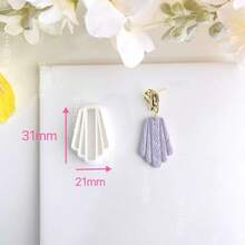 Spring & Summer Series Flower Shaped Embossing Clay Sculpting Tool, Elegant Design Mold, Suitable For DIY Earrings And Jewelry Making, Handmade Earring Design, Creative Soft Clay Crafting - White - View 9