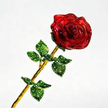 Rosa de cristal flor eterna, regalo del Día de San Valentín y del cumpleaños, decoración creativa para el hogar en el gabinete de la televisión del vestíbulo - Multicolor - Ver 6