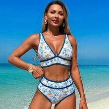 New 2026 Swimsuit, Ruffled Bikini, Sporty Two-Piece Swimsuit For Women. - Black - View 6