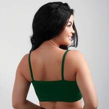 Basic Tank Top With Elastic And Lining - Premium Comfort - Gym, Workout - Green - View 2