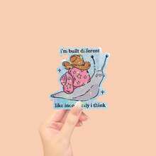 Im Built Different Sticker, Glitter Snail Decal, Funny Relatable Gifts, Weatherproof Vinyl School Supplies - Star Film - View 11