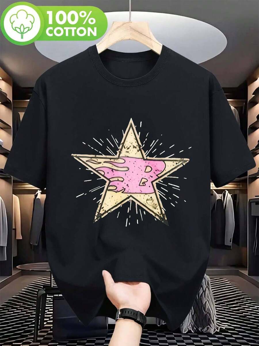 Camiseta Vintage Lavada de 180 g/m² para Hombre y Mujer - Diseño Retro de los 80 y 90 con Estampado de Estrella del Pop, Letras Icónicas de BR y Arte Pop - Cuello Redondo Suave y Transpirable, Corte Unisex, Comodidad para Todas las Temporadas, Lavable a Máquina - Regalo Ideal para Fanáticos de la Música, Conciertos, Gimnasio y Uso Casual - Negra con Detalles Rosados y Dorados Inspirados en la Cultura Pop (Tallas para Hombre y Mujer Disponibles), Camisetas Ideales para Navidad, Camiseta Divertida, Camiseta para Hombre, Ropa para Hombre, Camiseta para Personas, Camisetas Divertidas, Camiseta para Hombre, Camiseta Y2k - Negro - Ver 1