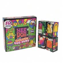 NeeDoh Nee Doh 圣诞倒数日历 10 个盲盒软萌玩具，创意礼盒，适合生日、派对、圣诞节、复活节等场合 - 彩色 - 查看 4