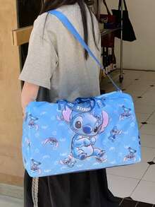 Disney 2件組卡通便攜旅行袋 時尚大容量手提包 校園收納袋 多功能雜物行李袋 中性戶外健身包 學生收納袋 開學季適用 - 彩色 - 查看 5