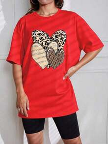 GiftLetras Casual Polyester T-Shirt Office Home Sport Soft - Rojo - View 4