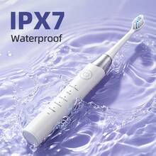 Hailicare 電動牙刷附4個刷頭，IPX7防水，5種清潔模式，可充電，智能2分鐘計時，居家旅行通用，家庭口腔護理套裝 - 彩色 - 查看 5