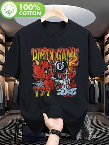 Camiseta de billar para hombre con diseño de bolas 8 y 9 - Estampado Devil's Billiards, adecuada para gimnasio, bares, noches de juego - Camiseta deportiva informal para fiestas de billar, cuello redondo, modelo normal, manga corta para hombre, lavable a máquina, cómoda de llevar, ropa infantil. - Negro - Ver 7