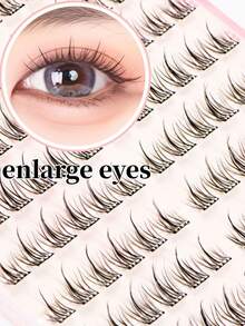 120 piezas/Set de pestañas postizas de girasol estilo coreano sin pegamento, rizado C, longitud mixta de 6-12 mm, fácil de crear un maquillaje de ojos grandes. Diseño autoadhesivo, aplicación DIY rápida para ahorrar tiempo de maquillaje, fácil de usar, adecuado para principiantes. Pestañas suaves y amigables con la piel, claramente separadas, reutilizables, versátiles para uso diario, citas, fiestas, gran idea de regalo para novias y días festivos. - C - Ver 6