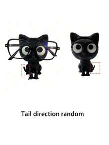 3D Printed Black Cat Glasses Holder, Cute Kitten Eyewear Stand Desktop Storage, Compact Storage Display Decor, Home Office Bookshelf Desk, Gift For Cat Lovers - Multicolor - View 8