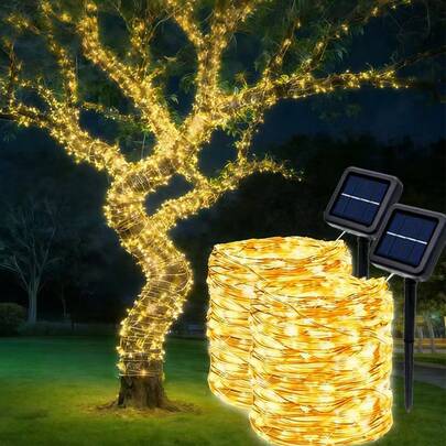 50/100/200LEDs Outdoor Solar Fairy Light String Lamps LED Christmas Decoration Solar Powered Garden Lights