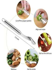 6pcs Stainless Steel Multi-Function Vegetable & Fruit Corer Set, Fruit Platter Shaping Tool Helper - View 5
