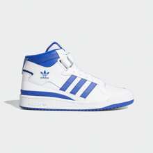Sepatu Sneakers Adidas FORUM MID Classic Mid-Top Putih - Blue and White - View 8