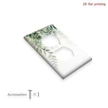1 pièce Plaque de recouvrement décorative pour interrupteur, s'adapte aux prises et interrupteurs inutilisés - motif élégant de branche de feuilles, s'adapte aux bases à simple gang, décoration murale pour salle de bain, cuisine, chambre, bureau, design plat 2D - Multicolore - Voir 9