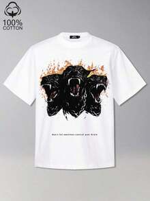 Tiny Spark Camiseta negra con gráfico del perro Cerbero - Blanco - Ver 12