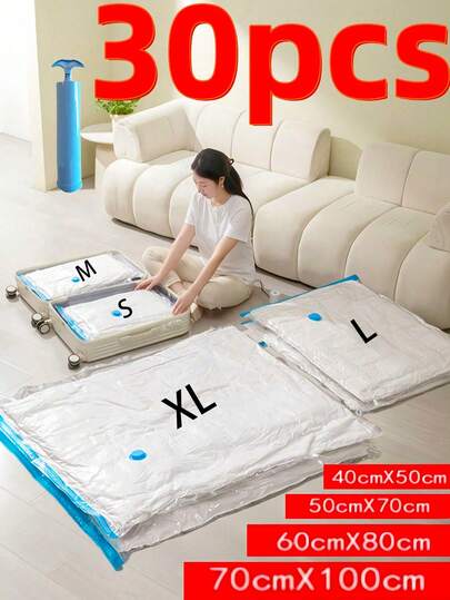 Vacuum Compression Bags, Large Capacity Compression Bags, Multi-Size Vacuum Seal Bags, Reusable Vacuum Bags, Dust-Proof,Moisture-Proof, Moth-Proof, Space Saving,Suitable For Clothes,Blankets, Shirts, Bedding, Bedroom ,Closet, Home Organization, Back To School, Travel Essentials, Home Organization & Holiday Storage, Organizer And Storage Essential.
