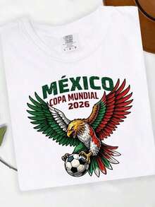Mexico 2026 World Cup Jersey, 2026 World Cup Jersey, Mexican Eagle Fan Jersey, Mexico Soccer Gift, Unisex Mexico Soccer Jersey - 白色 - 查看 1