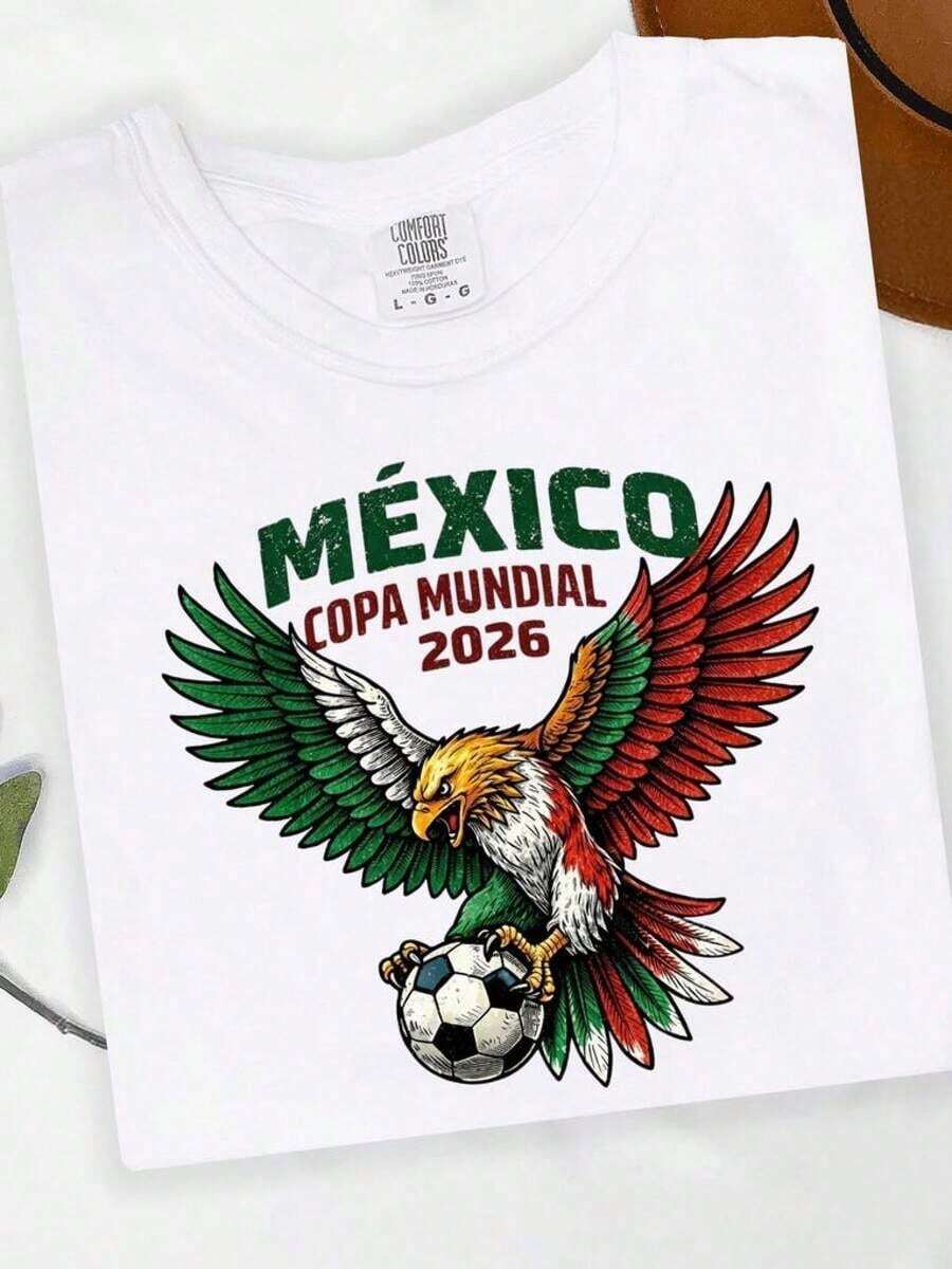 Mexico 2026 World Cup Jersey, 2026 World Cup Jersey, Mexican Eagle Fan Jersey, Mexico Soccer Gift, Unisex Mexico Soccer Jersey - 白色 - 查看 1