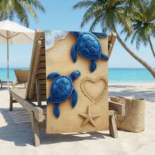 1pc Sea Towel, Super Soft Microfiber Extra Large Beach Blanket, Super Absorbent Bath Towel, Suitable For Travel, Swimming Pool, Diving, Surfing, Yoga, Camping, Available In Multiple Sizes, Beach Accessories For Beach, Pool, Travel, Camping, Yoga - Sea Turtle - View 7