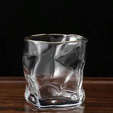 1个不对称造型耐热玻璃杯，独特设计，美观大方，适用于盛装水、啤酒、咖啡 - 彩色 - 查看 12
