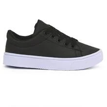 Tênis Infantil Masculino Infantil Menino Confortável Básico Escolar Leve - Preto - Visão 4