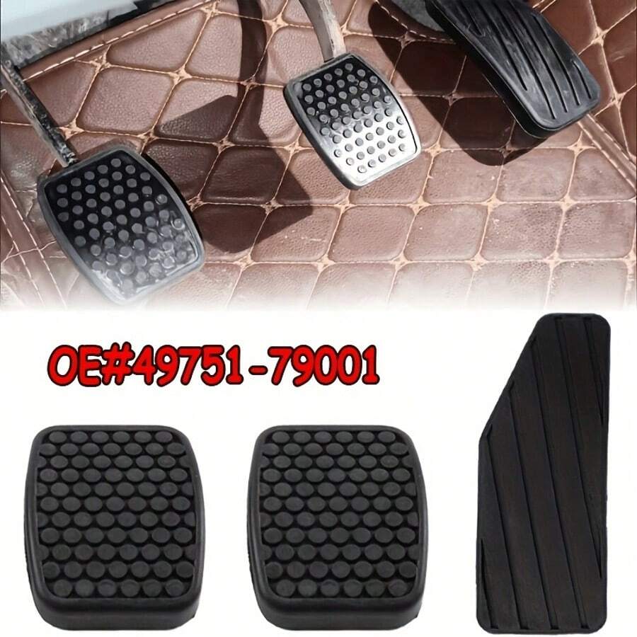 Car Pedal Anti-Slip Rubber Cover Set, Fits Specific Models Brake & Clutch Pedals, Anti-Slip & Wear-Resistant Rubber Material, Enhances Driving Safety & Foot Feel - Foot Anti-slip Set - View 1