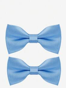 Solid Color Bow Tie For Men, Suitable As Gift For Boyfriend, Also Can Be Worn For Meetings, Banquets And Performances,Festival,Graduation Gift - Baby Blue - View 11