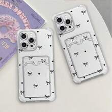 Transparent Card Slot Phone Case, Compatible With Iphone, Galaxy, Honor, And Other Models, Transparent Wallet-Style Silicone Back Cover, Shock-Proof, Waterproof, Anti-Fall, Anti-Scratch - Multicolor - View 5