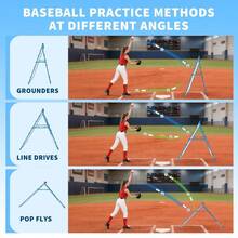 Adjustable 5x4 Ft Rebound Net For Baseball And Softball – 9 Zone Angled Trainer – Multi-Sport Equipment For Backyard Practice – Durable Training - A - View 5
