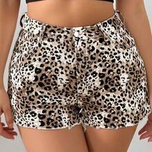 ICON Plus Size Women's Fashion Tiger Stripe Washed Frayed Hem Denim Shorts - Multicolor - Ver 8