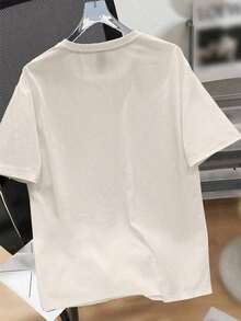 Playera estampada moderna con diseño de estrellas, juvenil y casual multicolor - Blanco - Ver 8