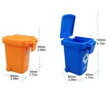 Mini Trash Can Stress Relief Toy, Cartoon Design Decompression Toy, Multi-Color, Suitable For Teenagers - 1 Trash Can - View 8