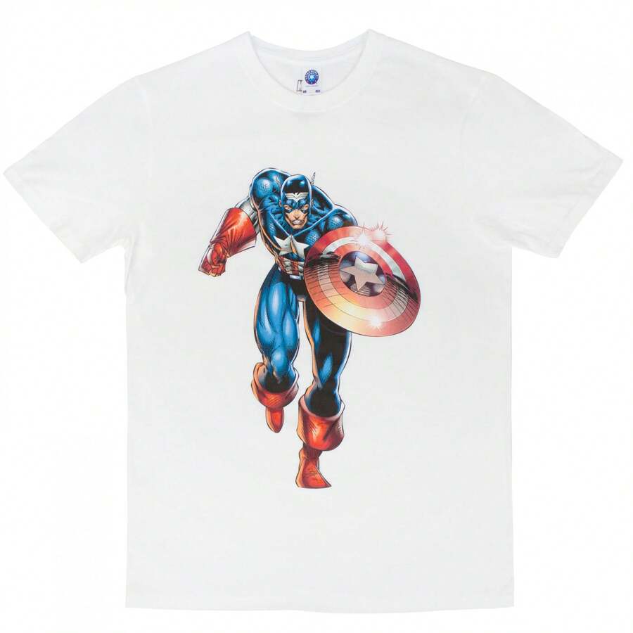 Captain America From Heroes Reborn Running T-Shirt - 白色 - 查看 1