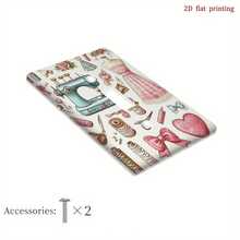 1pc Vintage Sewing Machine Light Switch Cover Plate - Pink Sewing Theme, With Button, Zipper And Threading Mechanism Design, Suitable For Single/Double Switch Socket Panels, Ideal For Sewing Room, Craft Room, Bedroom Decor (Easy Installation), 2D Flat Design - Multicolor - View 8