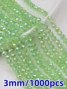 600Pcs 3mm AB Color Faceted Crystal Glass Beads, Rondelle Loose Spacer Beads For Jewelry Making DIY Crafts Wind Chimes Suncatchers Bracelets Necklaces - Multicolor - View 16