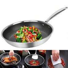 30cm Edelstahlpfanne Mit Verlängertem Griff & Wabenstruktur – Für Schadstoffreies Braten, Backen Im Backofen & Auf Allen Herdarten, Inklusive Deckel - Übersicht 4