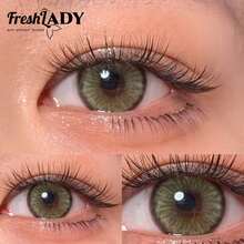 Freshlady Daily，Pupilentes Dawn Green，一年换货，适合万圣节角色扮演 - 綠色 - 查看 9