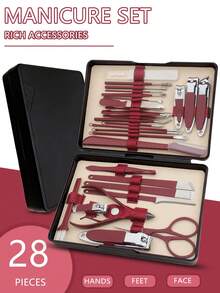 2/10/16/28/40/42pcs Manicure Set, Personal Care Foot Care, Nail Care Tools Nail Clipper Nail File Kit - Multicolor - View 17